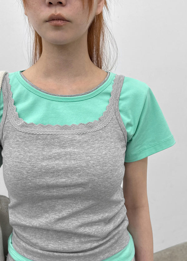 Tonelow Lace Sleeveless (Built-in Cap)
