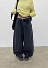 Aline Back Pocket Wide Balloon Pants