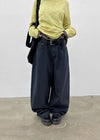 Aline Back Pocket Wide Balloon Pants