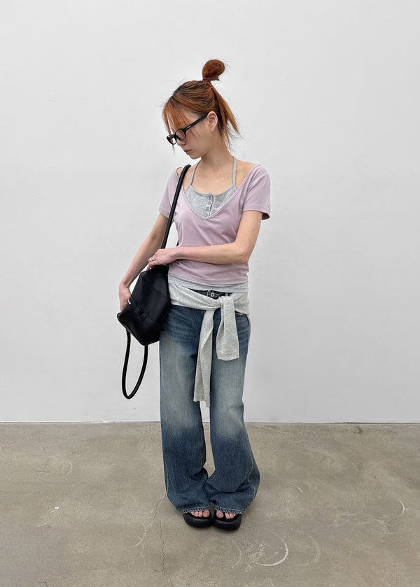 Wisyou Wide Bootcut Denim Pants