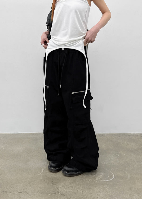 (UNISEX) Hitchler Washed Wide Cargo Pants