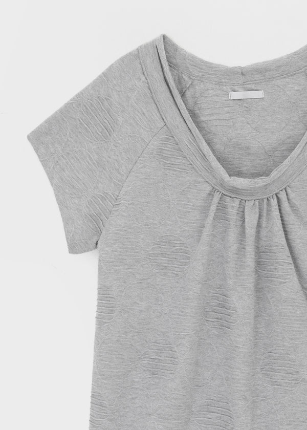 Mekki Dot Strap Off-shoulder Short Sleeve Tee