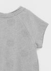 Mekki Dot Strap Off-shoulder Short Sleeve Tee