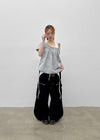 Homade Strap Halter Long Sleeveless