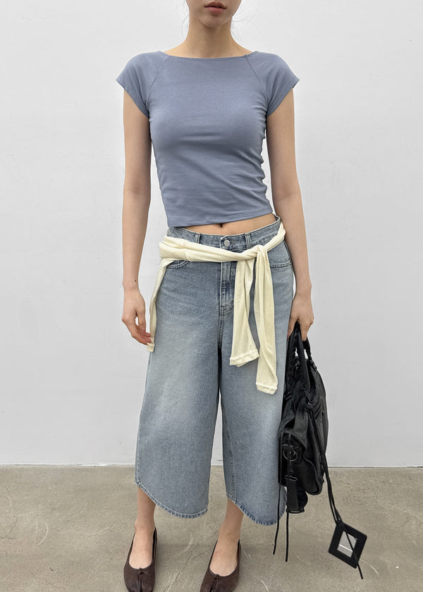 [MADE] Beyrn Two-Way Cap Sleeve Short Sleeve Tee