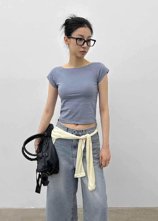 [MADE] Beyrn Two-Way Cap Sleeve Short Sleeve Tee