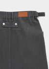 Zelkin Buckle Pocket Cotton Long Skirt