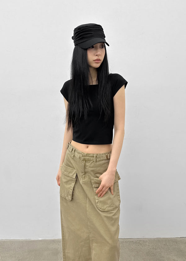 [MADE] Beyrn Two-Way Cap Sleeve Short Sleeve Tee