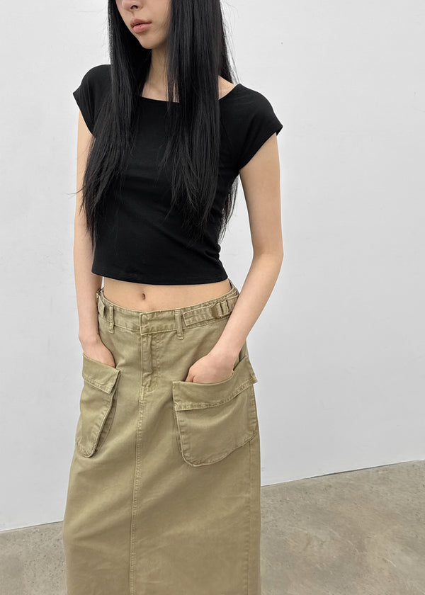 [MADE] Beyrn Two-Way Cap Sleeve Short Sleeve Tee