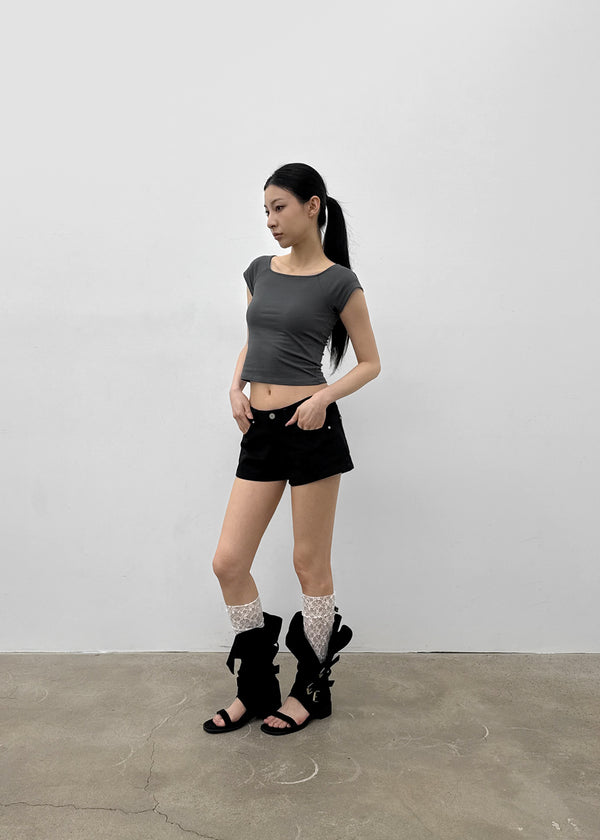 [MADE] Anna Studded Cotton Shorts
