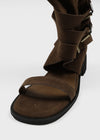 Teku Suede Open-toe Buckle Long Boots