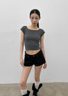[MADE] Beyrn Two-Way Cap Sleeve Short Sleeve Tee