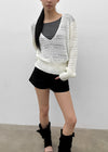 Kipong Deep V-neck Net Knit
