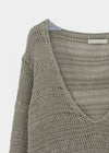 Kipong Deep V-neck Net Knit