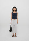 [B-BASIC] Tension Standard Square Henley Neck Sleeveless Top (2 SIZE)