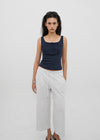 [B-BASIC] Tension Standard Square Henley Neck Sleeveless Top (2 SIZE)