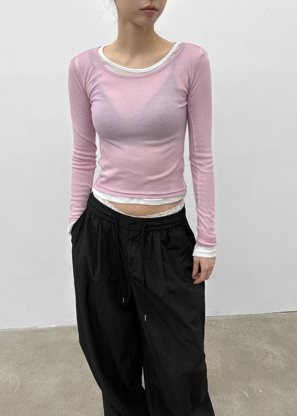 Dilomon See-through Long-sleeve Shirt