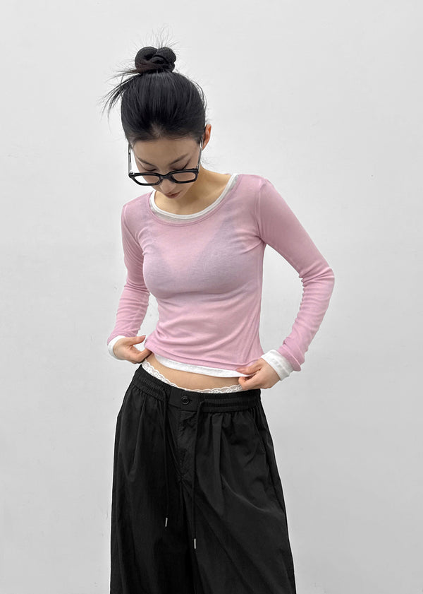 Dilomon See-through Long-sleeve Shirt