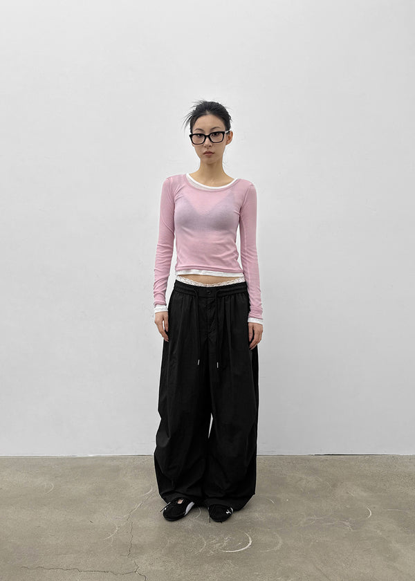 Dilomon See-through Long-sleeve Shirt