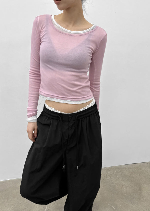 Dilomon See-through Long-sleeve Shirt