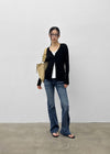 Tipol V-neck Tencel Long Cardigan