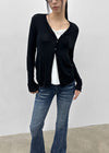 Tipol V-neck Tencel Long Cardigan