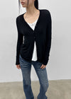 Tipol V-neck Tencel Long Cardigan