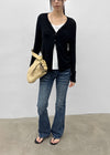 Tipol V-neck Tencel Long Cardigan