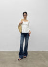 Temto Washed Low-rise Bootcut Denim Pants