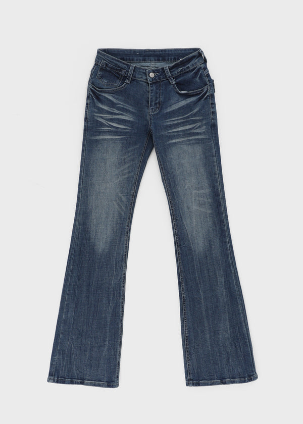 Temto Washed Low-rise Bootcut Denim Pants