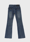Temto Washed Low-rise Bootcut Denim Pants