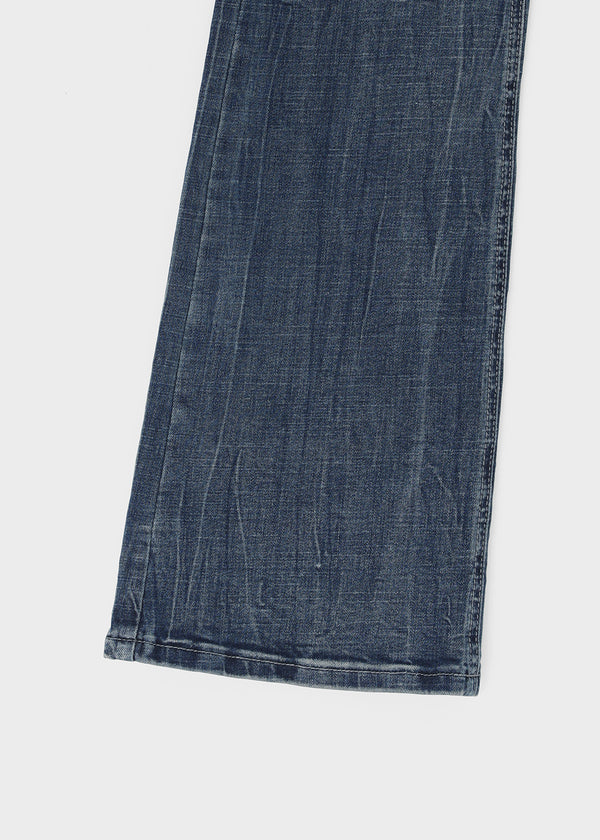 Temto Washed Low-rise Bootcut Denim Pants