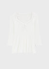 Licia V-neck Lace 3/4 Sleeve T-shirt