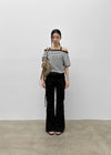 Cuncring Strap Cargo Bootcut Pants