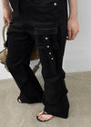 Cuncring Strap Cargo Bootcut Pants