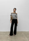 Cuncring Strap Cargo Bootcut Pants