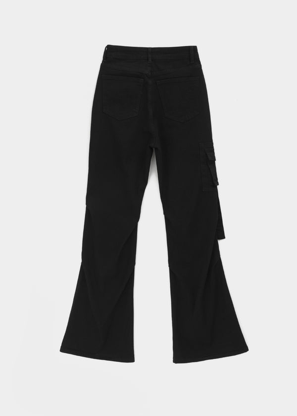 Cuncring Strap Cargo Bootcut Pants