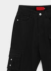 Cuncring Strap Cargo Bootcut Pants