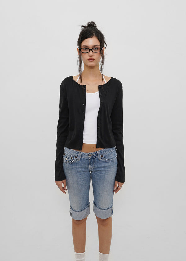 [B-BASIC] Punching Cardigan (2 Sizes)