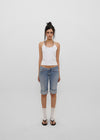 [B-BASIC] Tension Cotton Strap Halter Sleeveless Top (2 SIZE)