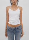 [B-BASIC] Tension Cotton Strap Halter Sleeveless Top (2 SIZE)