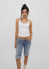 [B-BASIC] Tension Cotton Strap Halter Sleeveless Top (2 SIZE)