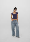 [B-DENIM] LIGHT WASHING WIDE JEANS 054