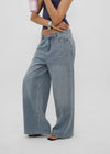 [B-DENIM] LIGHT WASHING WIDE JEANS 054