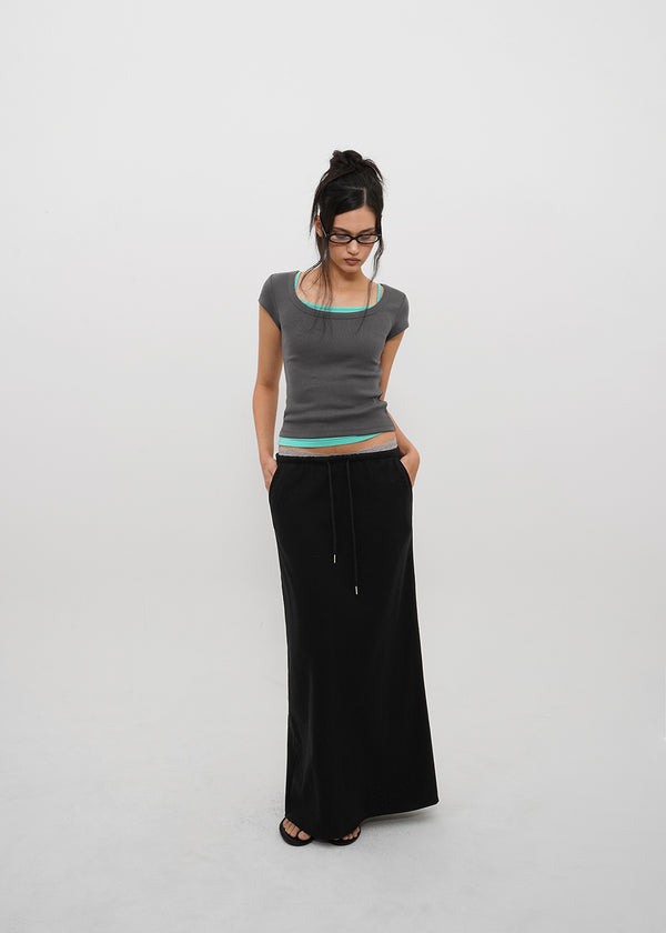 [B-BASIC] Standard Banded Long Skirt (2 SIZE)