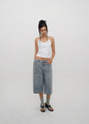 [B-DENIM] SUMMER WASHED BERMUDA JEANS 055