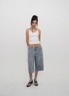 [B-DENIM] SUMMER WASHED BERMUDA JEANS 055