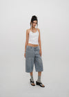 [B-DENIM] SUMMER WASHED BERMUDA JEANS 055