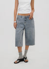 [B-DENIM] SUMMER WASHED BERMUDA JEANS 055
