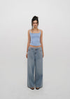 [B-BASIC] Tension Cotton Strap Basic Sleeveless Top (2 SIZE)